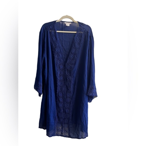 Other - Women’s NWT Blue Embroidered Cover-Up Size 3X